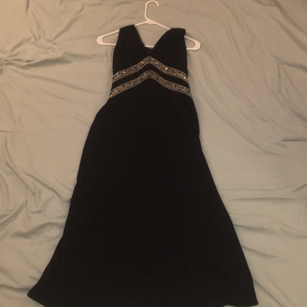 Formal black dress with beading